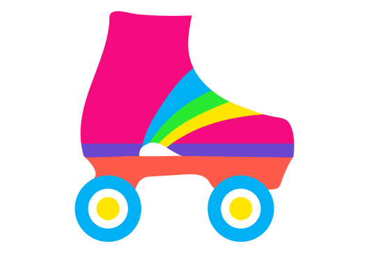 Rainbow Rollerskate